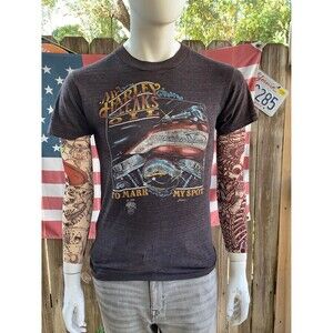 1985 3D Emblem Harley Davidson St Louis MO Double Sided Tshirt  Size M